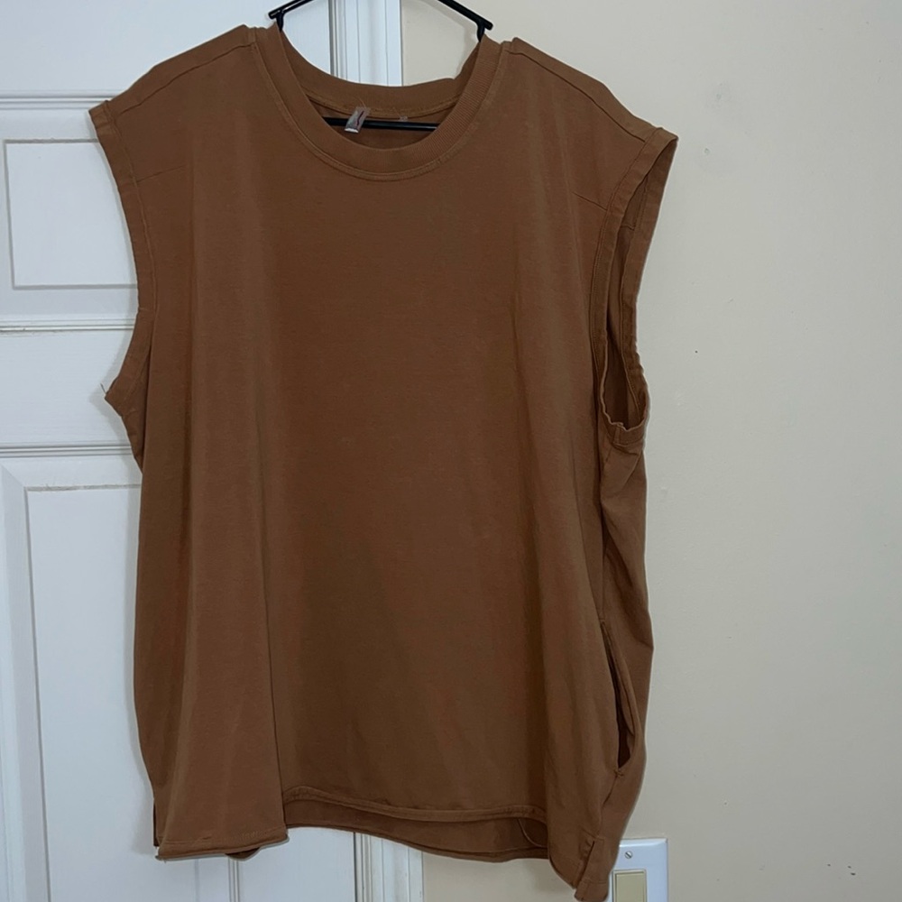 NWOT Free People FP Movement Tan Tee Size: Large